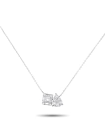 14K WHITE GOLD 0.50CT DIAMOND NECKLACE
