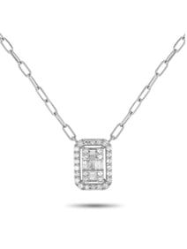 14K WHITE GOLD 0.40CT DIAMOND NECKLACE