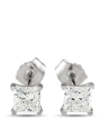 14K WHITE GOLD 1.0CT LAB-GROWN DIAMOND EARRINGS