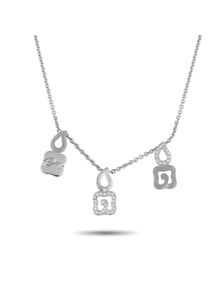 LA NOUVELLE BAGUE 18K GOLD 0.33CT DIAMOND CHARM NECKLACE