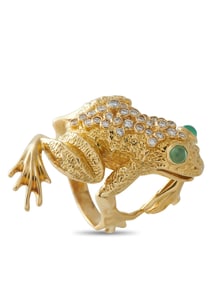 Kurt Wayne 18K Yellow Gold 0.70ct Diamond Frog Ring