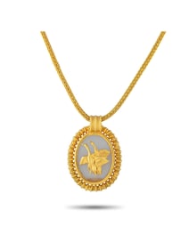 ILIAS LALAOUNIS 18K GOLD ROCK CRYSTAL FLYING GEESE NECKLACE
