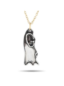 Gucci Ghost 18K Yellow Gold and Silver Necklace