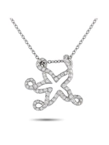 Dior 18K White Gold 0.65ct Diamond Starfish Necklace