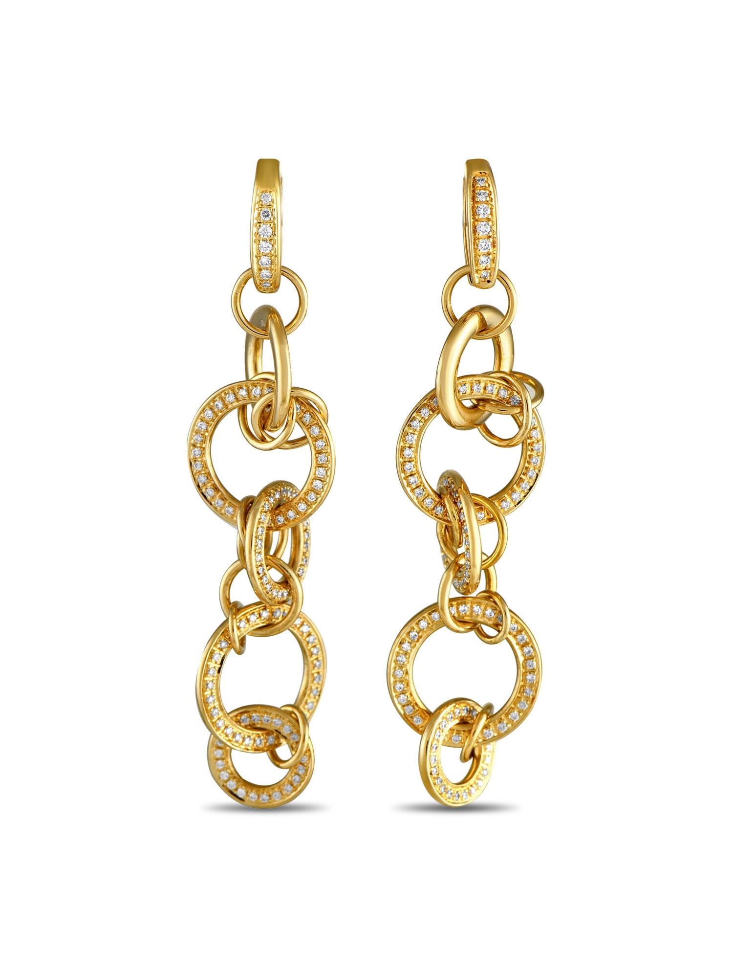 Di Modolo 18K Yellow Gold 1.30ct Diamond Dangle Earrings (1 of 3)