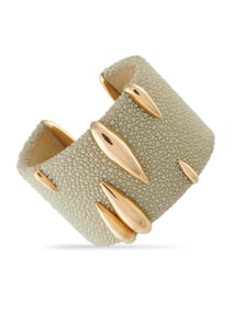 de Grisogono Galuchat 18K Yellow Gold Cuff Bracelet