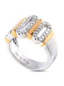 Damiani 18K White and Yellow Gold 0.44ct Diamond Ring