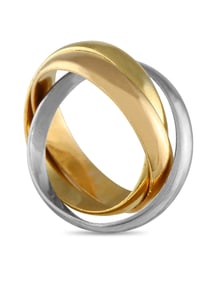 Cartier Trinity 18K Rose, Yellow, and White Gold Ring