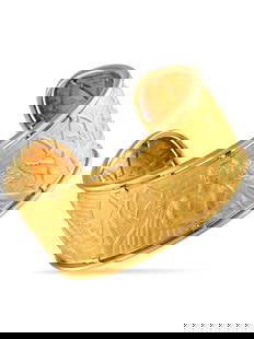 CARRERA Y CARRERA 18K YELLOW GOLD CUFF BRACELET: This Carrera Y Carrera bracelet is unlike anything you have seen before. The 18K Yellow Gold cuff bracelet includes intricate repoussé work, which depicts detailed scenes from Romeo and Juliet throug