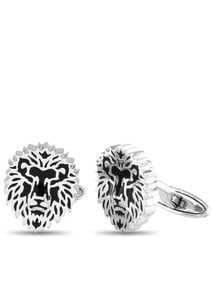 Carrera y Carrera 18K White Gold Lion Cufflinks