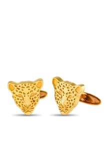 Carrera y Carrera 18K Yellow Gold Leopard Cufflinks