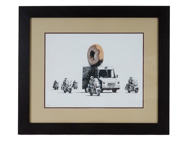 CONTEMPORARY STREET ART COLOR PRINT AFTER BANKSY