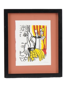LITHOGRAPH STILL LIFE PICASSO SIGNED LICHTENSTEIN 1973