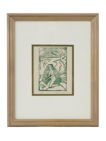 GERMAN WOODBLOCK PRINT SIGNED ERICH HECKEL