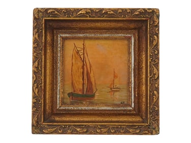 ANTIQUE FRENCH OIL PAINTING SIGNED LOUIS BENTABOLE