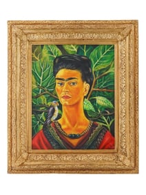 OIL PORTRAIT PAINTING AFTER FRIDA KAHLO MEXICAN