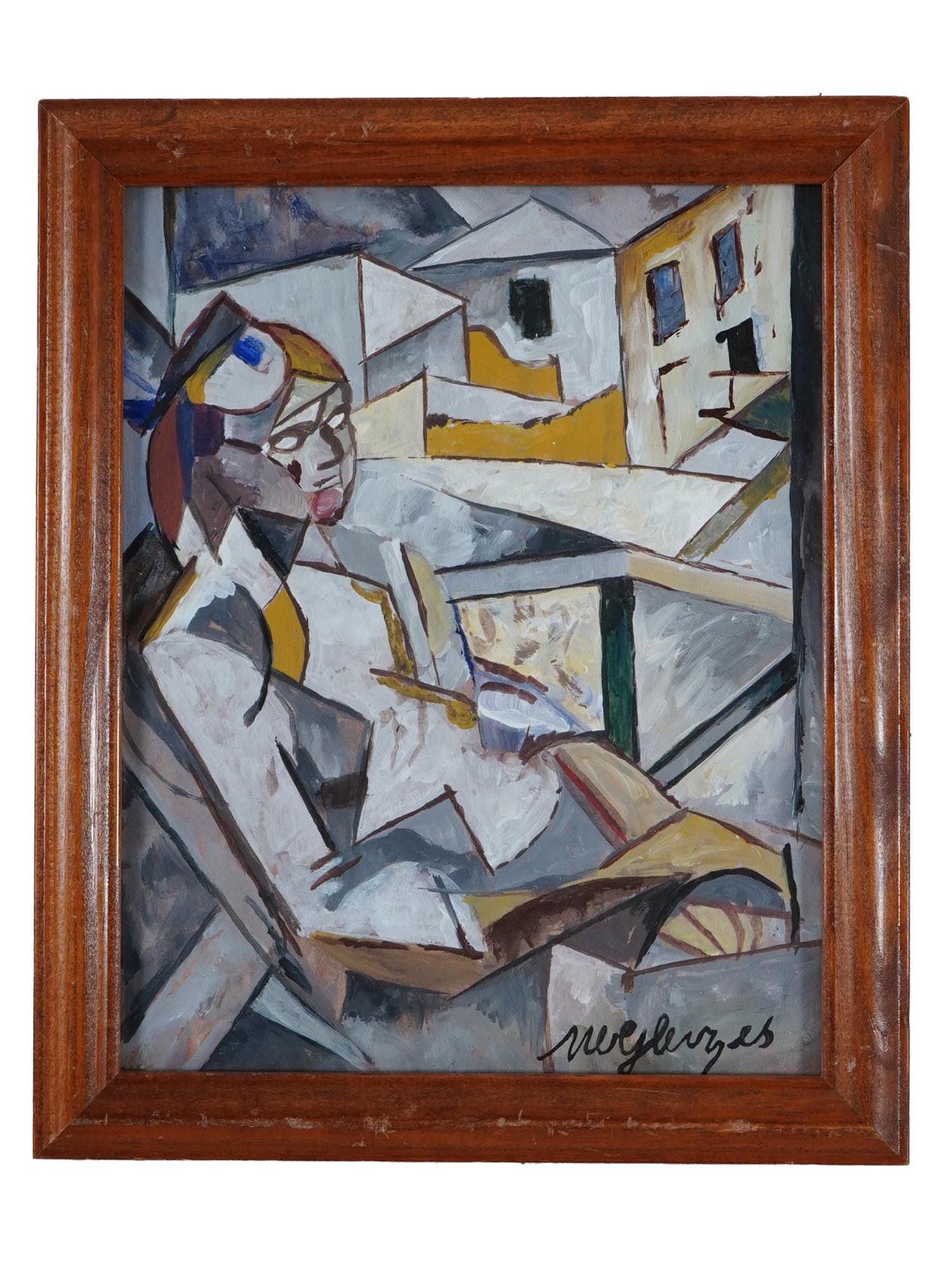 ATTR TO ALBERT GLEIZES FRENCH PORTRAIT PAINTING WOMAN (1 of 6)