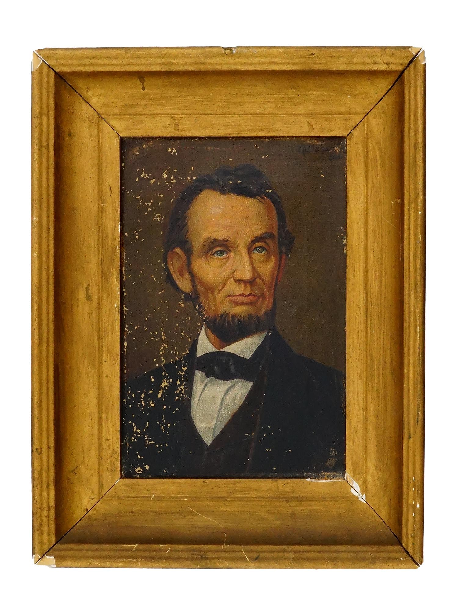 LINCOLN PRESIDENT PORTRAIT OIL PAINTING AFTER G H STORY (1 of 9)