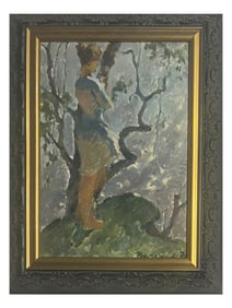 1970 RUSSIAN OIL PAINTING SIGNED YURI PIMENOV