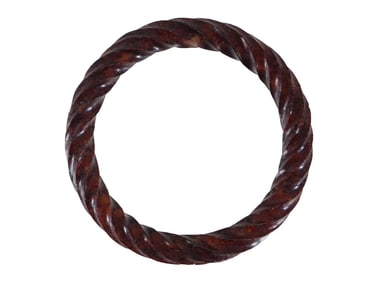 ANTIQUE TWISTED RUSTY BROWN JADE BRACELET