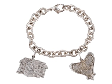 RARE KALO SHOP STERLING SILVER BRACELET W CHARMS