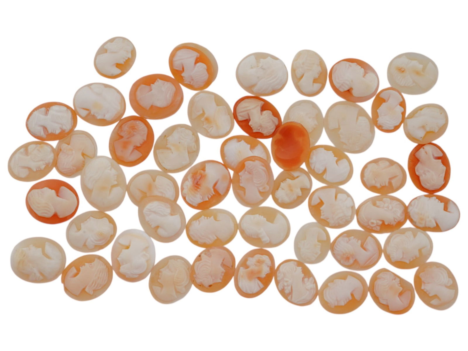 COLLECTION OF ANTIQUE HAND CARVED CONCH SHELL CAMEOS (1 of 3)