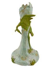 VINTAGE AUSTRIAN ERNST WAHLISS PORCELAIN HERON VASE