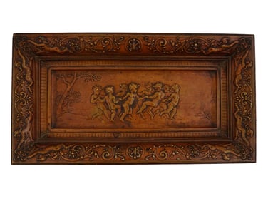 ANTIQUE FRENCH BRONZE FOOTED SERVING TRAY