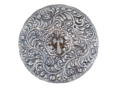 EGYPTIAN ENGRAVED MIRROR WITH BIRD FIGURAL HANDLE