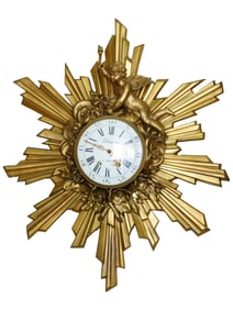 ANTIQUE 19 C FRENCH BELLE EPOCH BRONZE DORE CLOCK