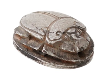ANCIENT EGYPTIAN CARVED LIMESTONE SCARAB PENDANT