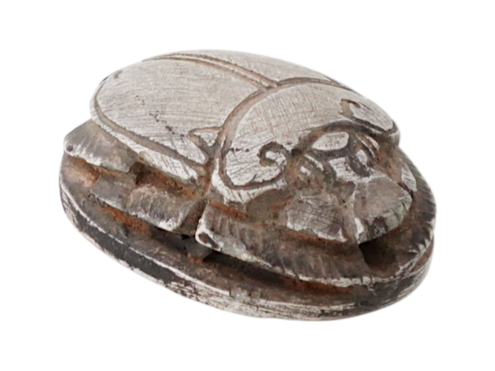 ANCIENT EGYPTIAN CARVED LIMESTONE SCARAB PENDANT (1 of 6)