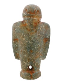 PRE COLUMBIAN HAND CARVED HARDSTONE IDOL FIGURE