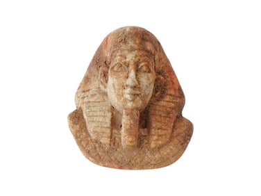 ANCIENT EGYPTIAN LIMESTONE PHARAOH BUST 663 TO 525 BC