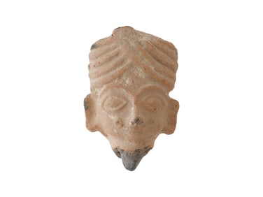 ANCIENT NEAR EASTERN TERRACOTTA HEAD OF A SMILING MALE