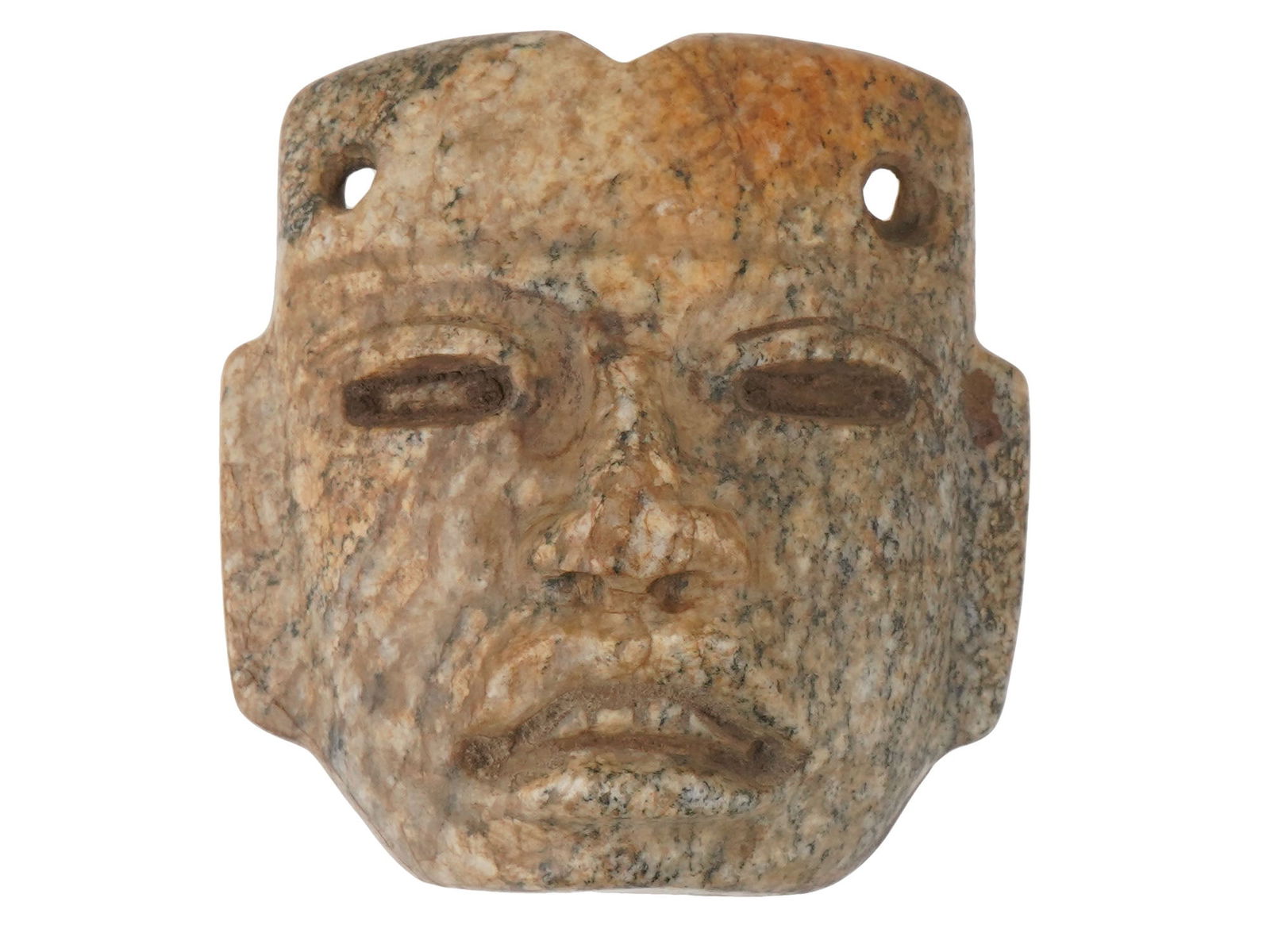 ANCIENT PRE COLUMBIAN TEOTIHUACAN STONE MASK (1 of 6)