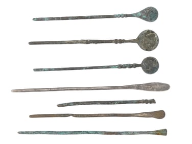 ANCIENT ROMAN BRONZE AND SILVER MEDICAL TOOLS