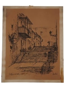 VINTAGE ENRIQUE BARILARI ARGENTINIAN ART PRINT