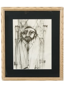 AMERICAN MALE PORTRAIT OFFSET PRINT BY PAUL GOLD