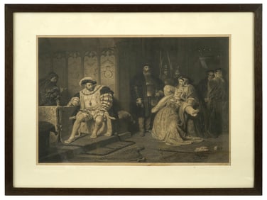 GERMAN ENGRAVING ON PAPER BY KARL THEODOR V PILOTY