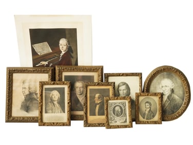 ANTIQUE LITHOGRAPH ENGRAVINGS AND PRINTS COMPOSERS