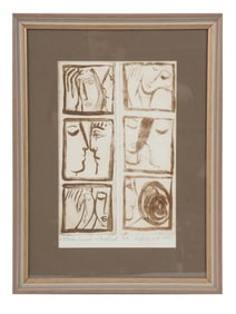PORTRAIT LITHOGRAPH SIGNED BY ORA LAHAV-CHAALTIEL