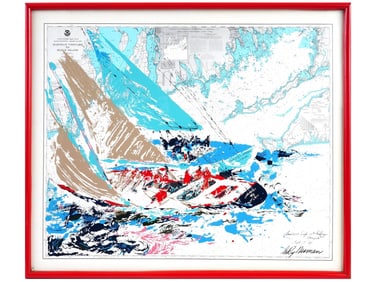 MID CENTURY NAUTICAL LITHOGRAPH BY LEROY NEIMAN