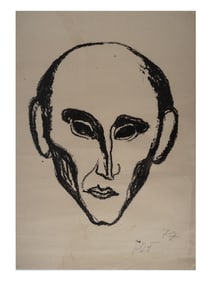 GAVRIIL GLIKMAN RUSSIAN LITHOGRAPH OF SCHOENBERG