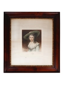 ANTIQUE HAND COLORED ETCHING BY WILLIAM UNGER