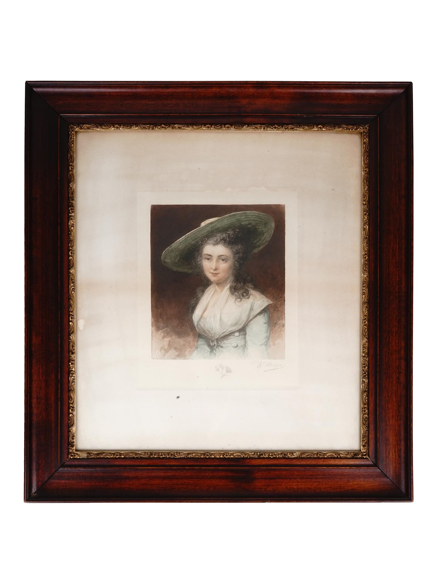 ANTIQUE HAND COLORED ETCHING BY WILLIAM UNGER (1 of 7)