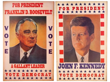 USA PRESIDENT CAMPAIGN POSTERS ROOSEVELT KENNEDY