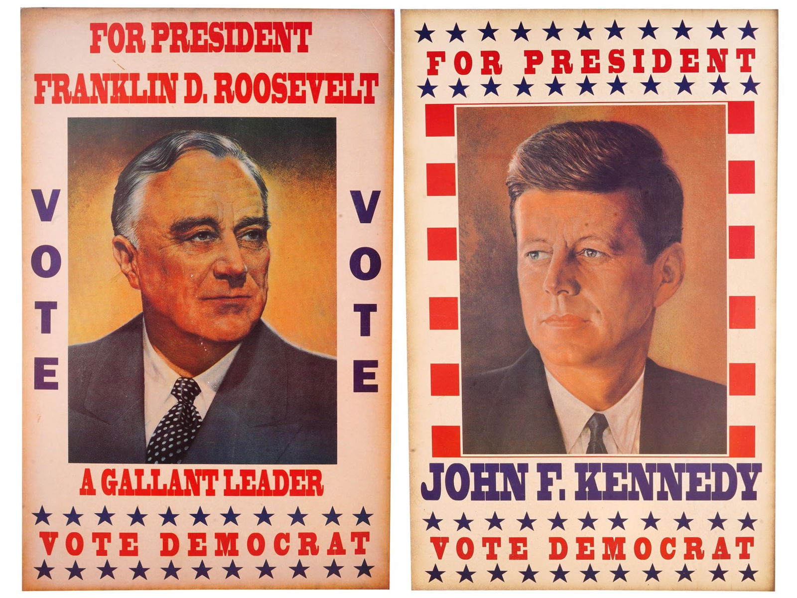 USA PRESIDENT CAMPAIGN POSTERS ROOSEVELT KENNEDY (1 of 6)