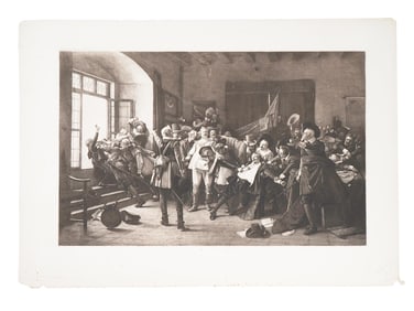 ANTIQUE CZECH PHOTOGRAVURE AFTER VACLAV VON BROZIK