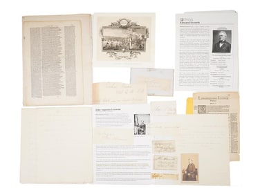 LOT OF ANTIQUE AMERICAN AND EUROPEAN DOCUMENTS